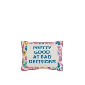 NEW PEKING HANDICRAFT pretty good embroidered needlepoint pillow in white